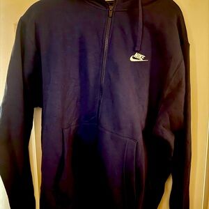 Nike Blue Zip Up Sweater with Swoosh